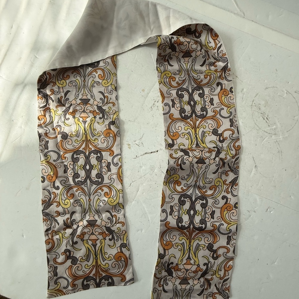 Colorful Patterned vintage silk headband /Scarf
